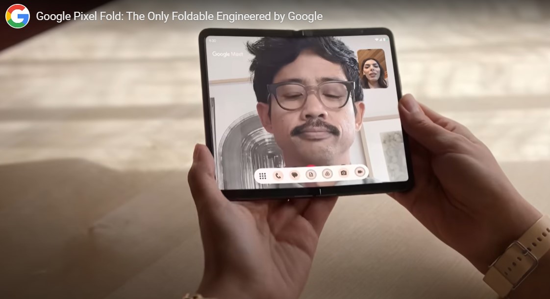 ▼Google推出第一款折疊式手機，展開後螢幕尺寸為7.6吋。（圖／翻攝Google官方YouTube）