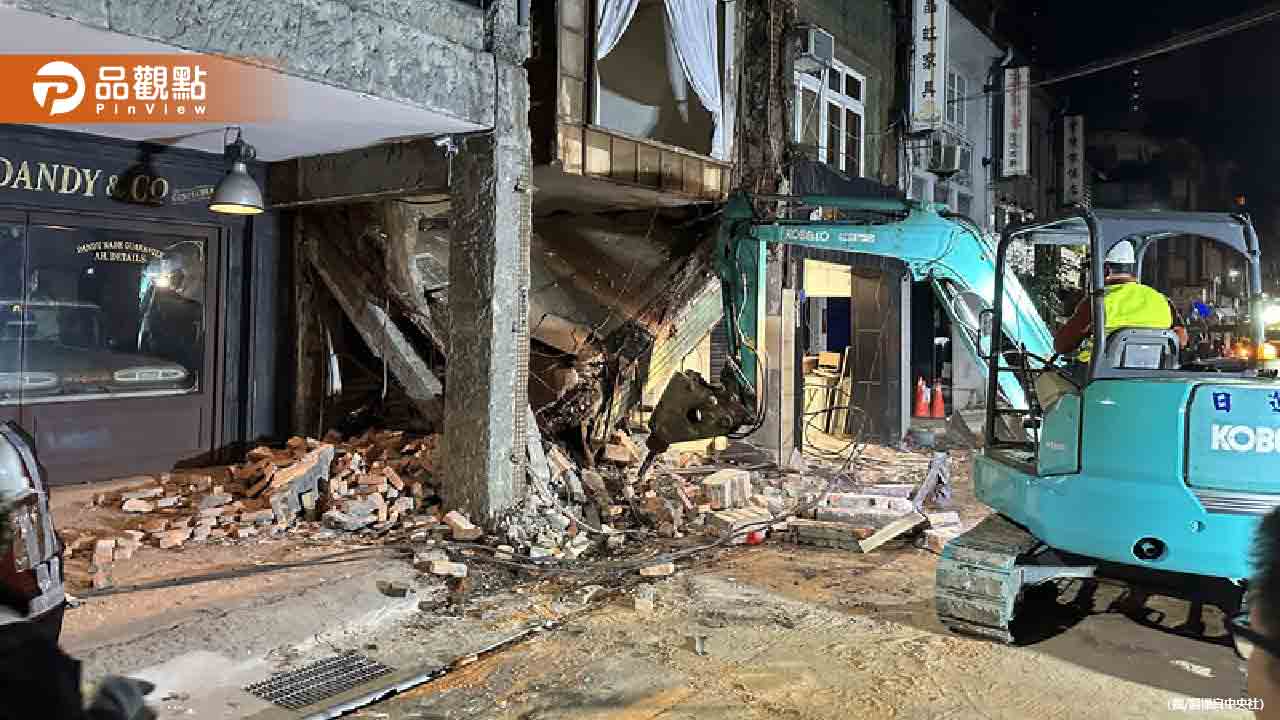 台北市大安區文昌街老舊民宅驚傳坍塌 無人受傷