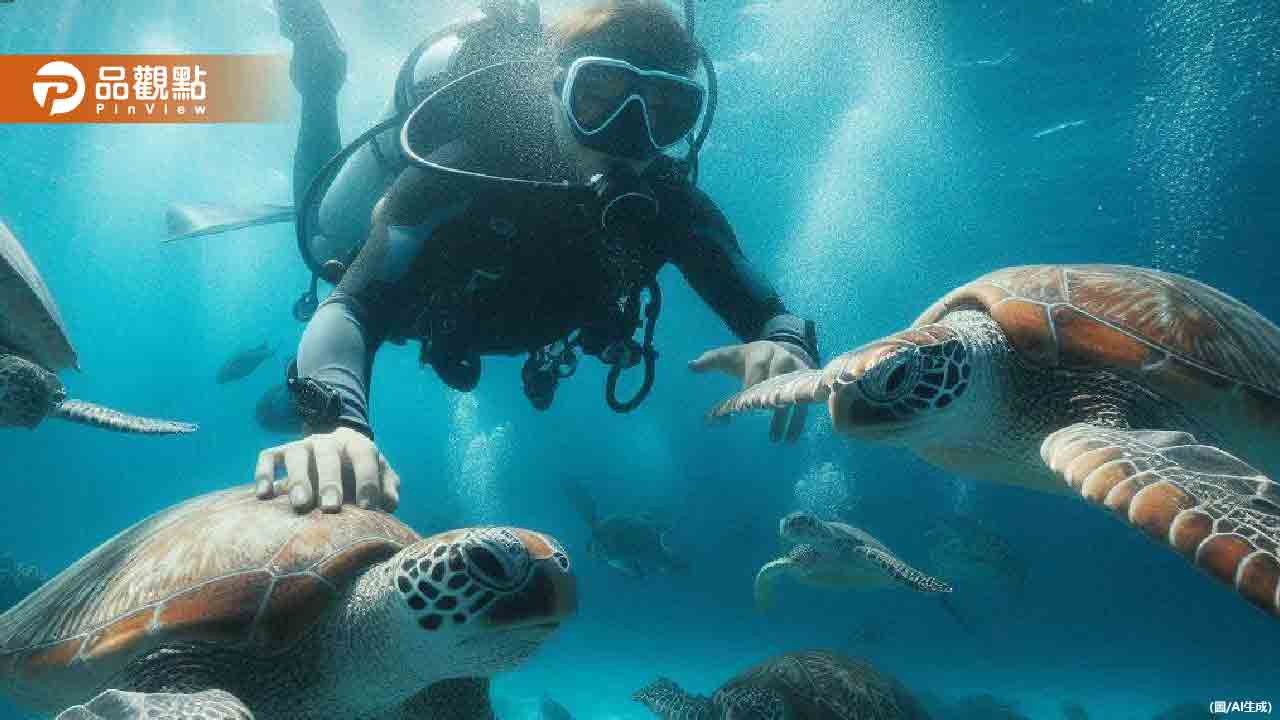 墾丁潛水客觸摸海龜遭法辦 最高可罰30萬