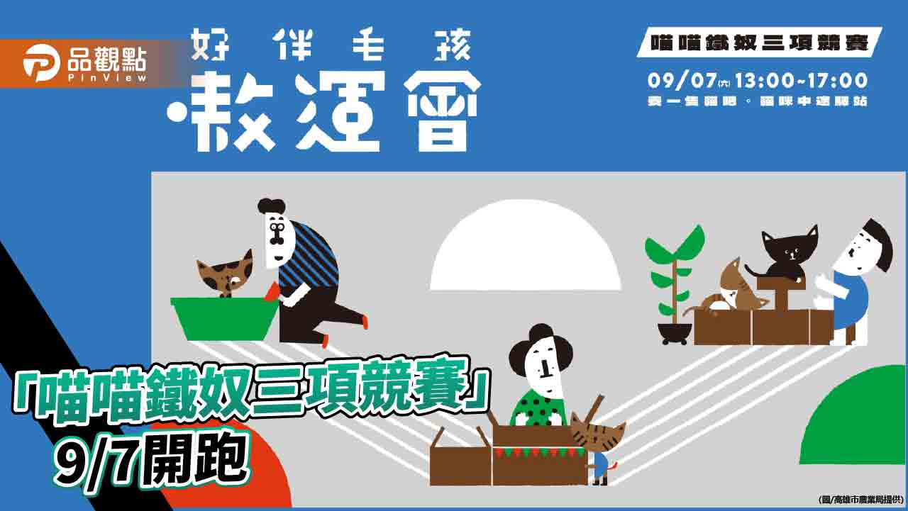 「喵喵鐵奴三項競賽」9/7開跑  貓迷趕快報名爭奪金牌鏟屎官