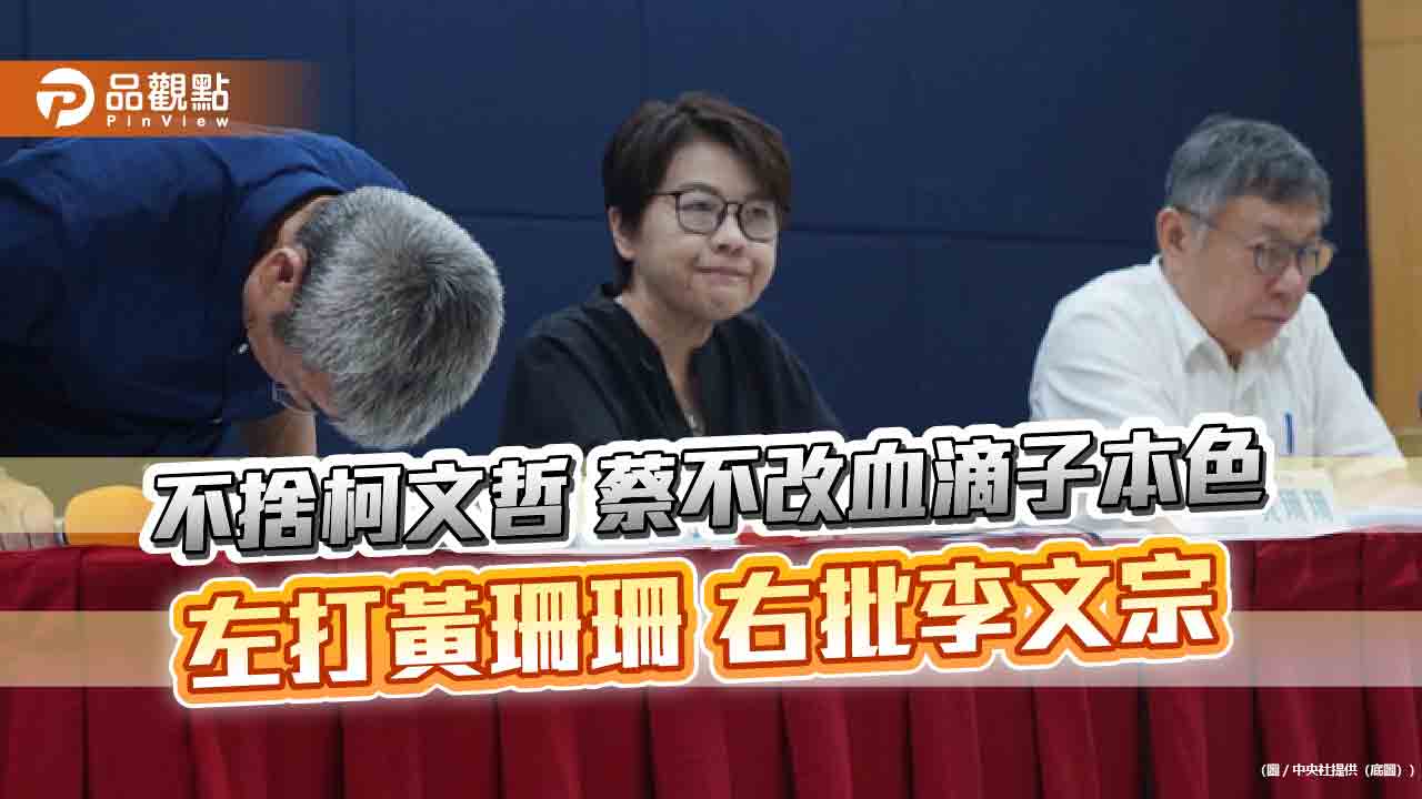 不捨柯文哲 蔡不改血滴子本色 左打黃珊珊 右批李文宗