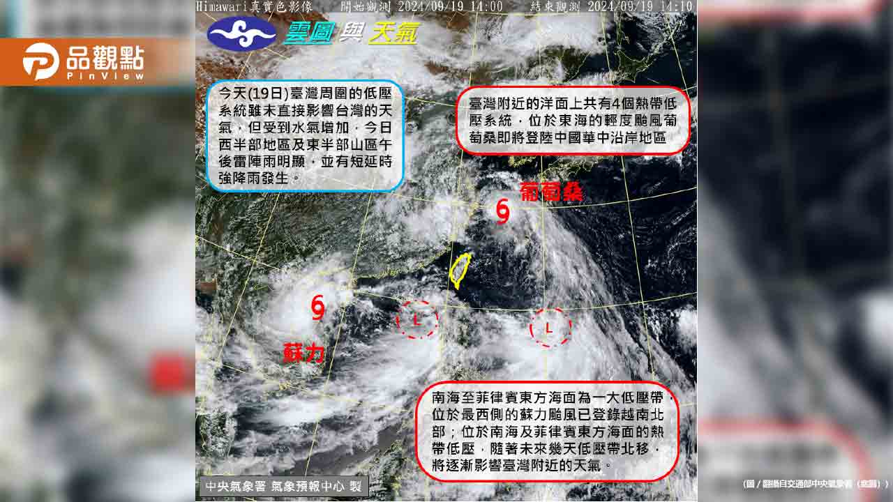 南台灣慎防豪大雨！禮拜天雨最大　全台有雨