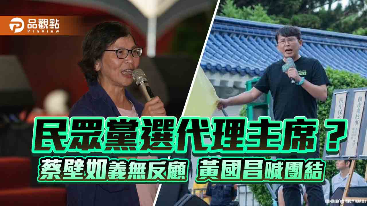 民眾黨選代理主席？江和樹鳴槍 蔡壁如 黃國昌都回應了