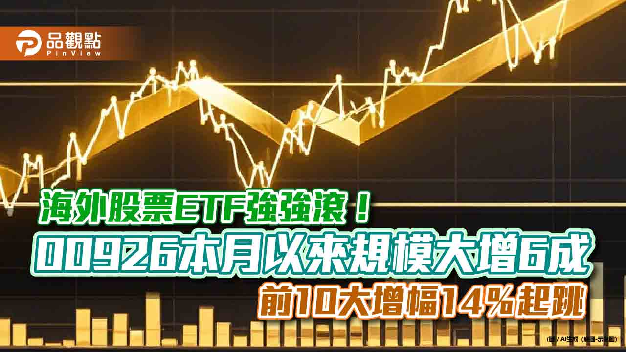 海外股票ETF規模壯大排名！前10大本月增幅14％起跳　經理人曝操作建議