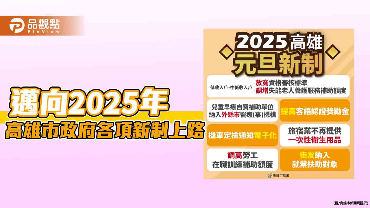 邁向2025年 高雄市政府各項新制上路