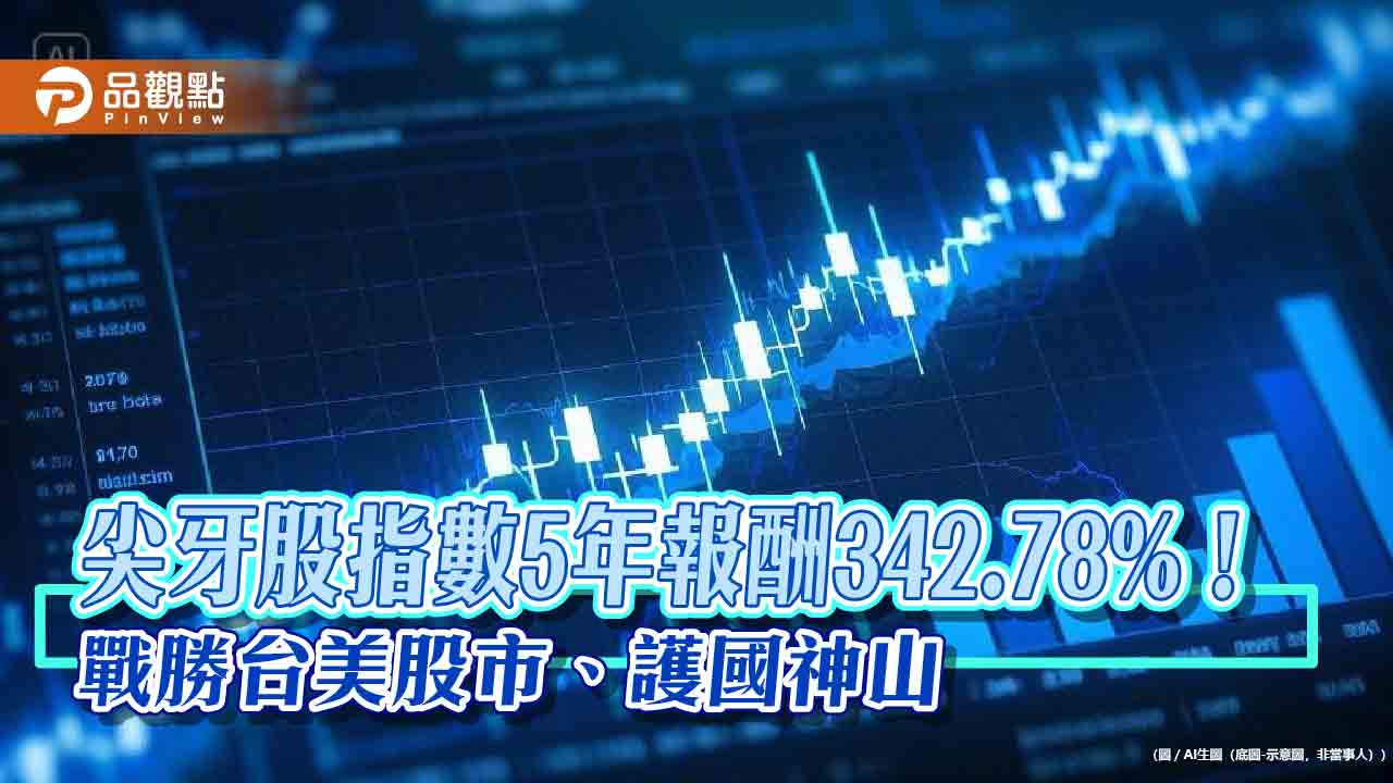 尖牙股指數5年報酬342.78%　00757打包「世界級神山群」跟漲！ 