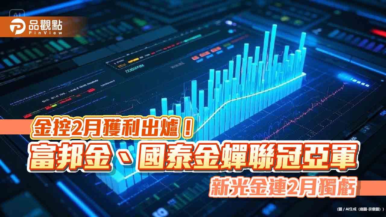 富邦金前2月EPS達2.2元居冠！國泰金1.53元緊追　各大金控損益一表看懂