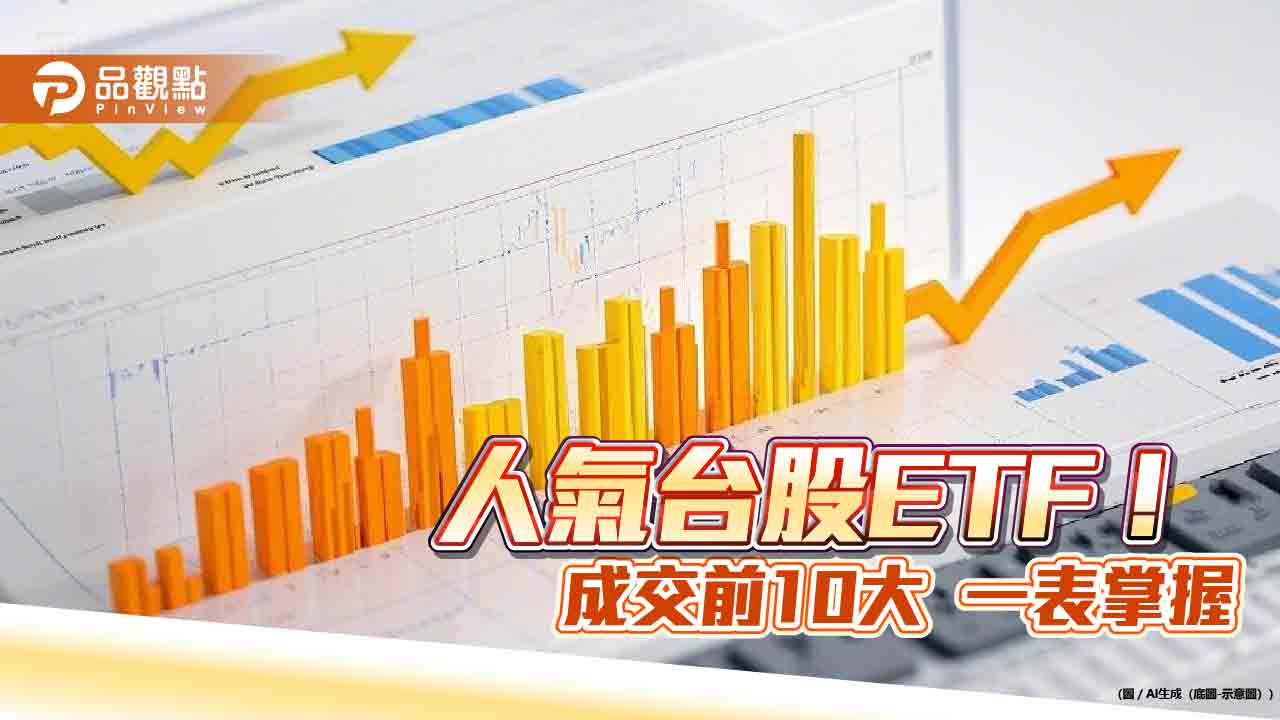 台股ETF熱門成交10檔出列！00919居冠　投資人越跌越買