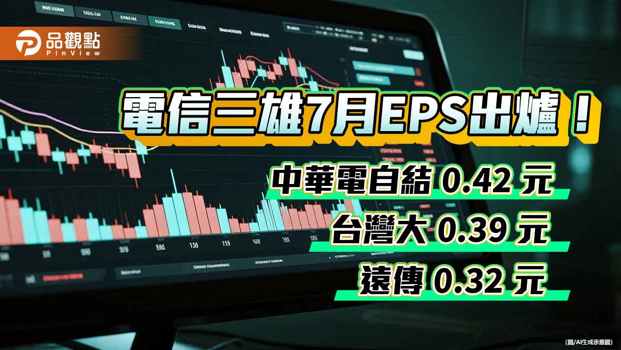 電信三雄7月獲利出爐！遠傳創同期新高　中華電、台灣大維持冠亞軍