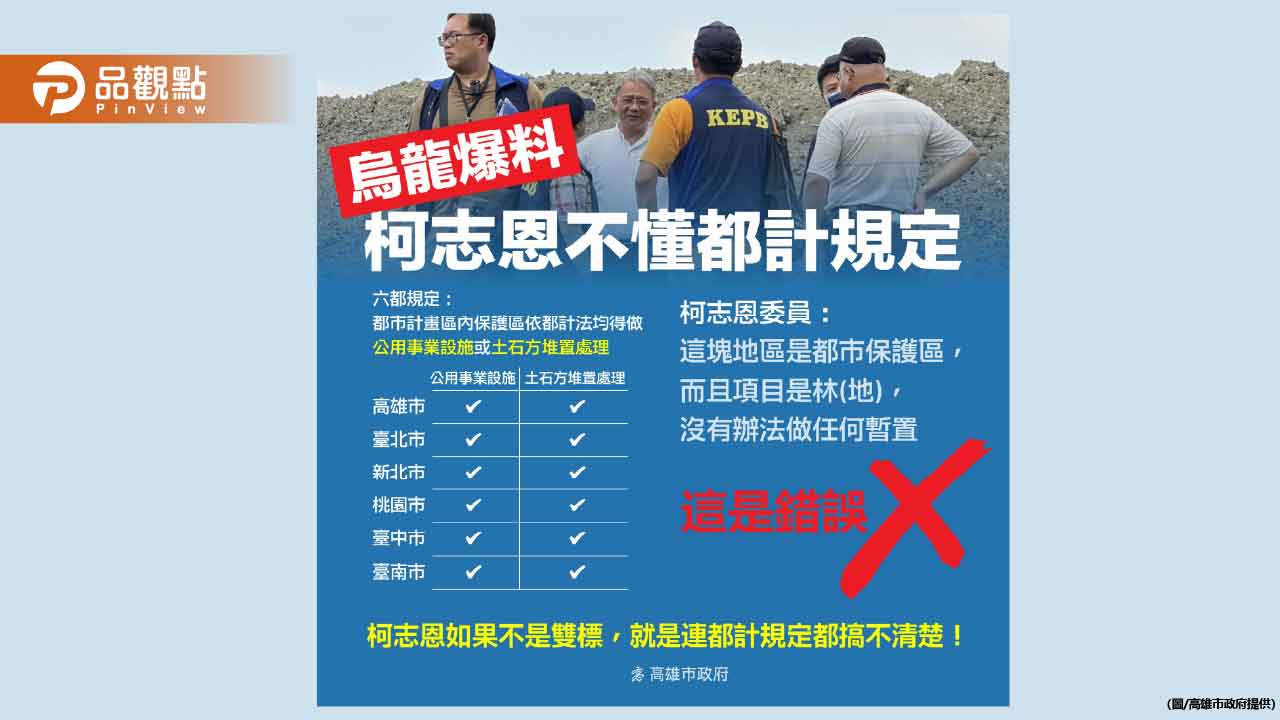 高市府：大坪頂屬合法暫置  籲柯志恩烏龍爆料認錯 勿硬拗抹黑