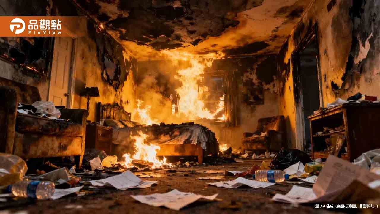 垃圾山套房起火！租客囤積60菸盒釀災　屋內驚悚畫面曝光