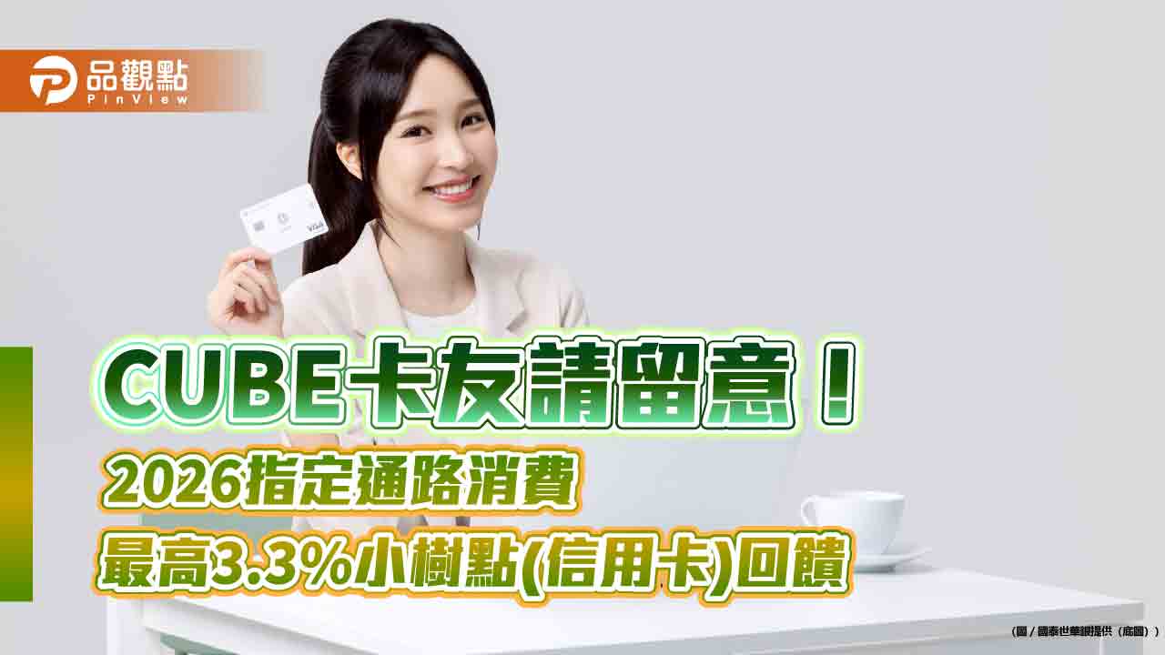 CUBE卡2026上半年權益公告　「集精選」新增「充電停車」通路 