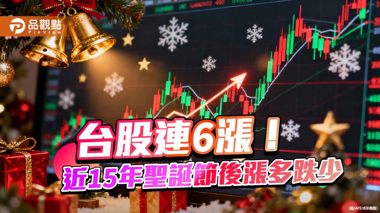 台股漲逾2百點再創新高！近15年聖誕節後漲跌統計　一表掌握