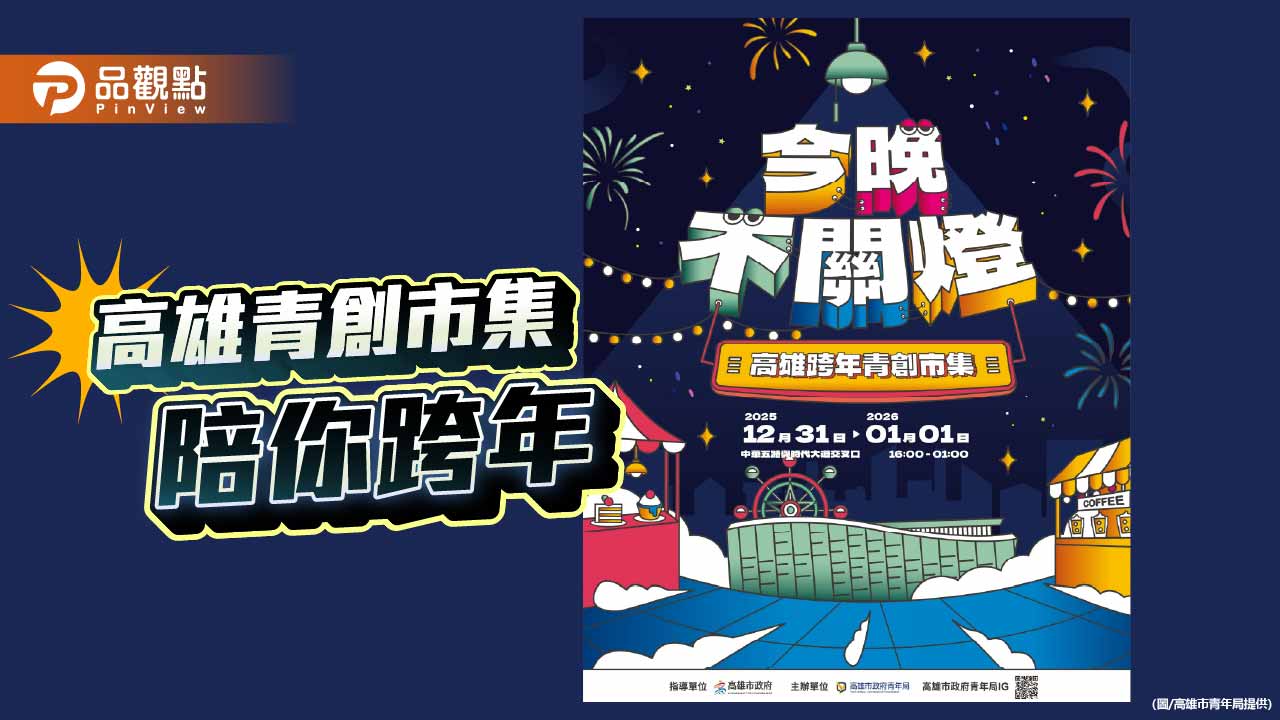 高雄跨年青創市集再度登場　80家攤車陪倒數、嚐美味到凌晨