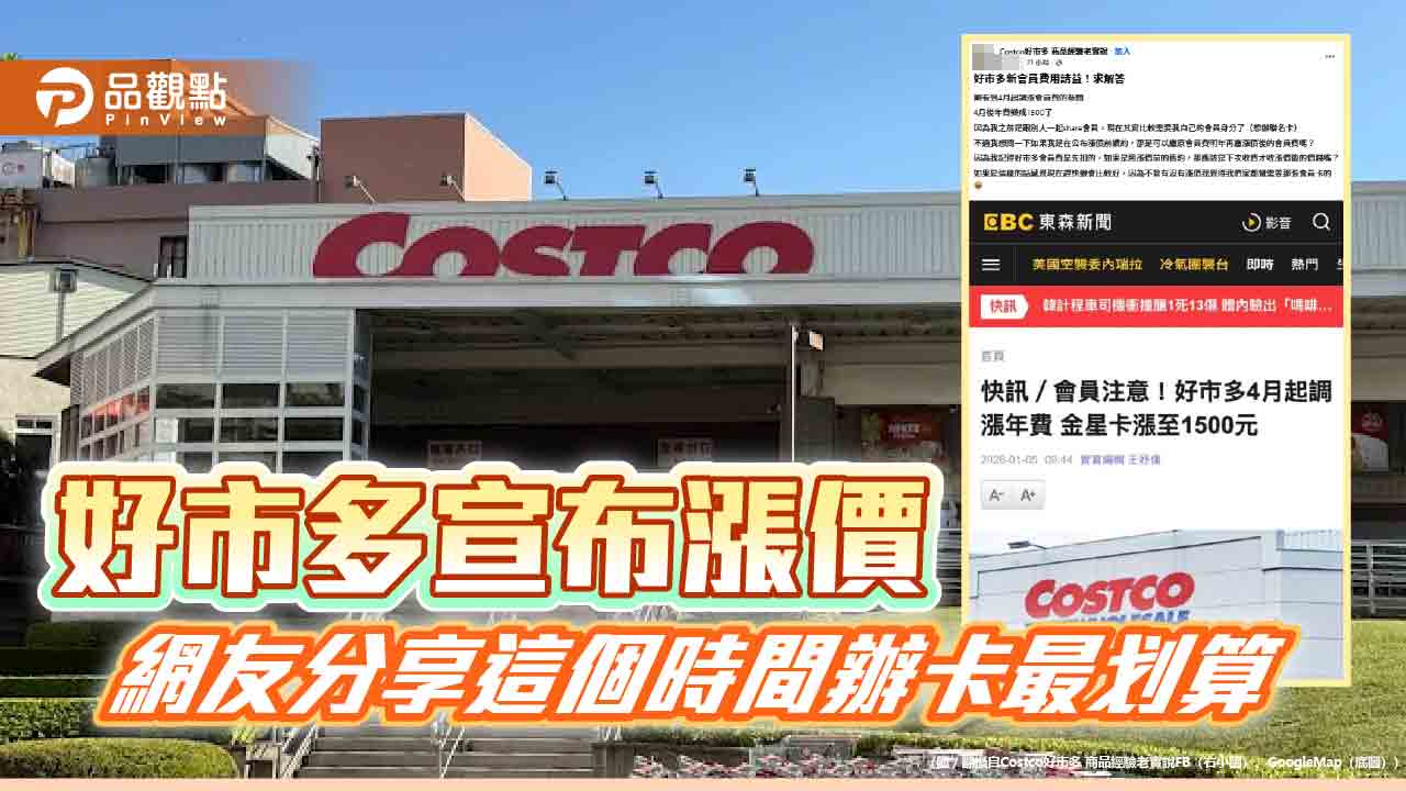 好市多宣布漲價 網友分享這個時間辦卡最划算