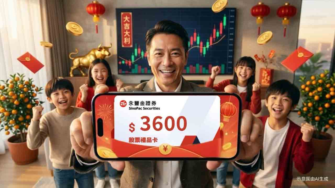 永豐金證券「股票禮品卡」也能自選面額！挑好吉數　過年送數位紅包