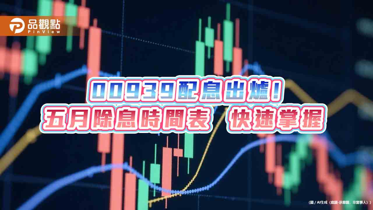 00939五月除息0.072元！連8次不變　想領息最晚這天買