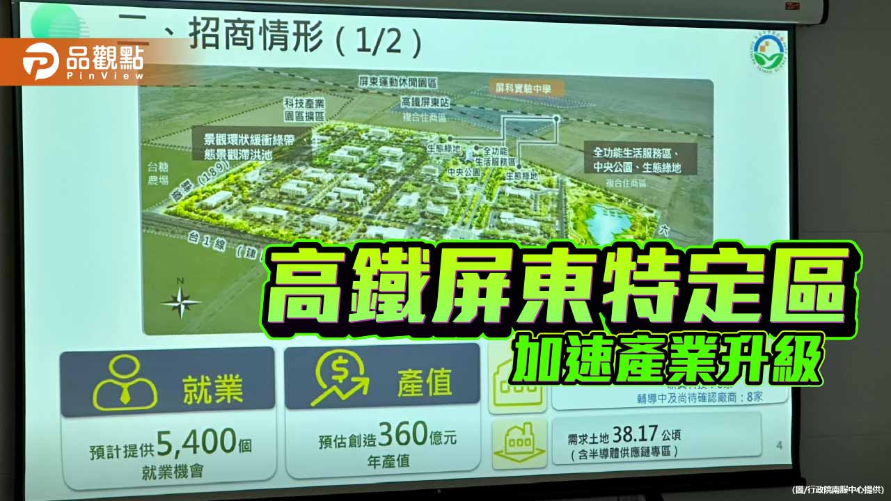 高鐵屏東特區加速成形 台積電供應鏈進駐打造南部產業新樞紐