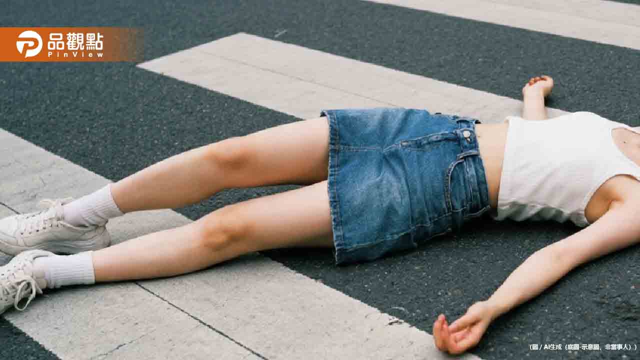 驚!北市23歲短裙女倒在路中央!疑去男模店喝到爛醉