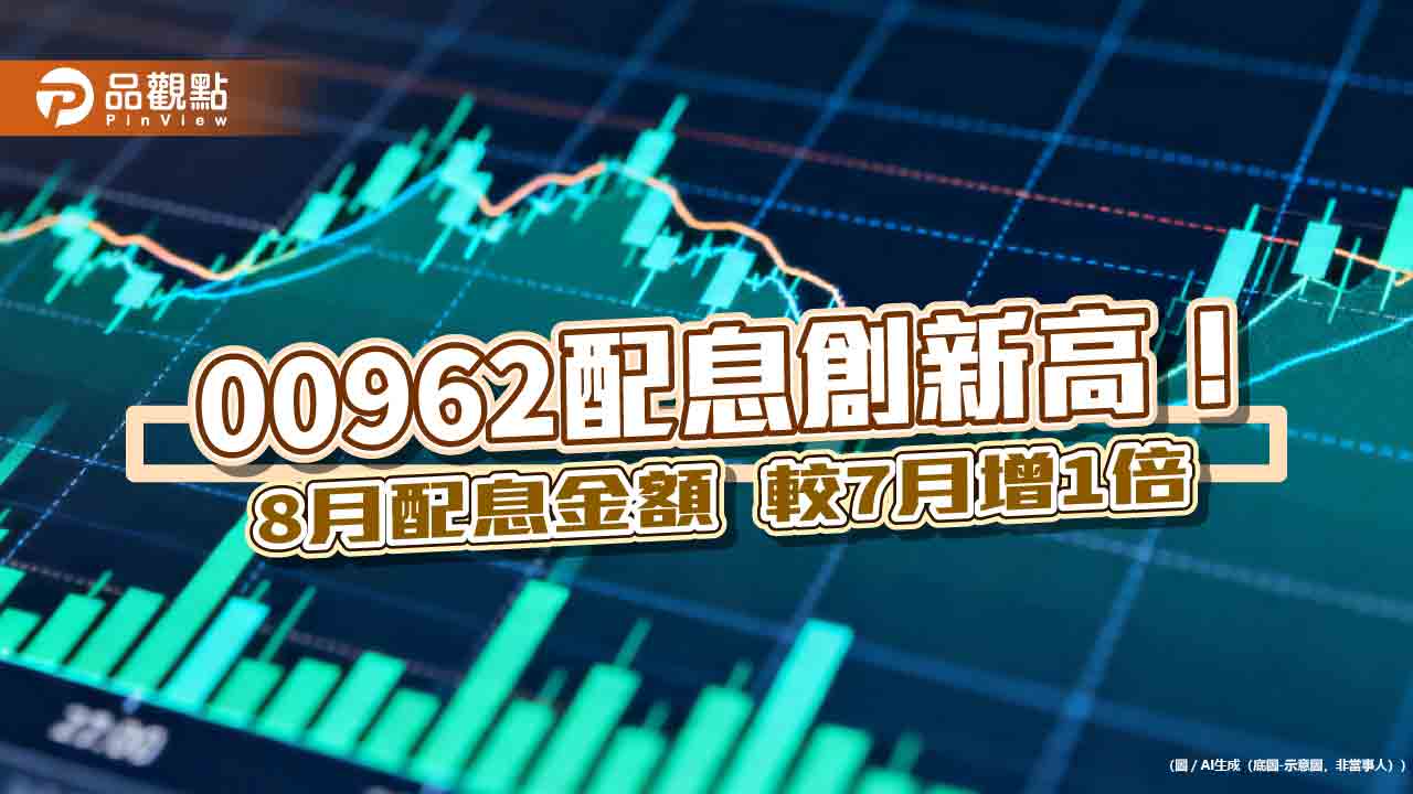 台新00962八月除息創新高！年化配息率13.31%　想領息最晚這天買