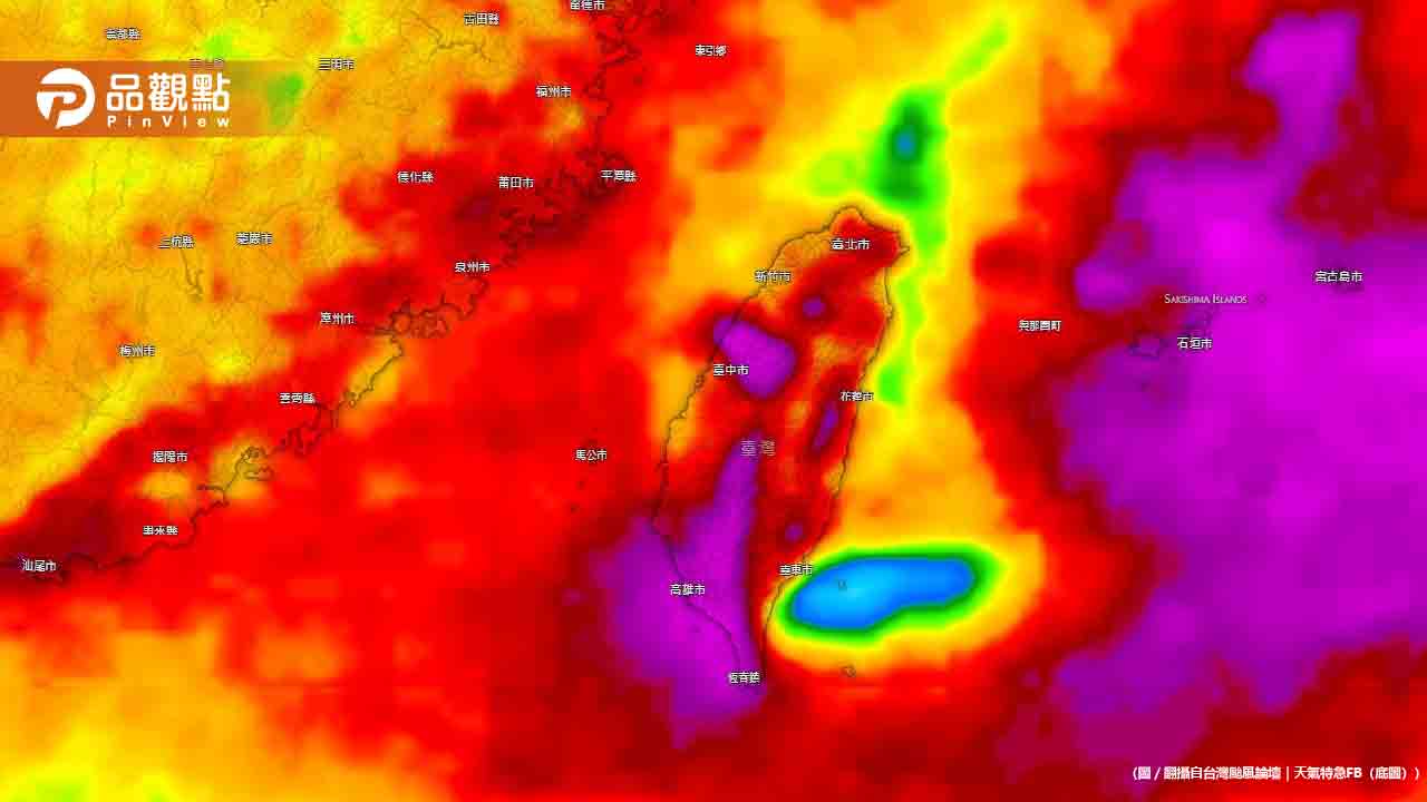 全台一片橘紅!周四起連4天豪雨轟炸 兩大熱帶擾動夾擊