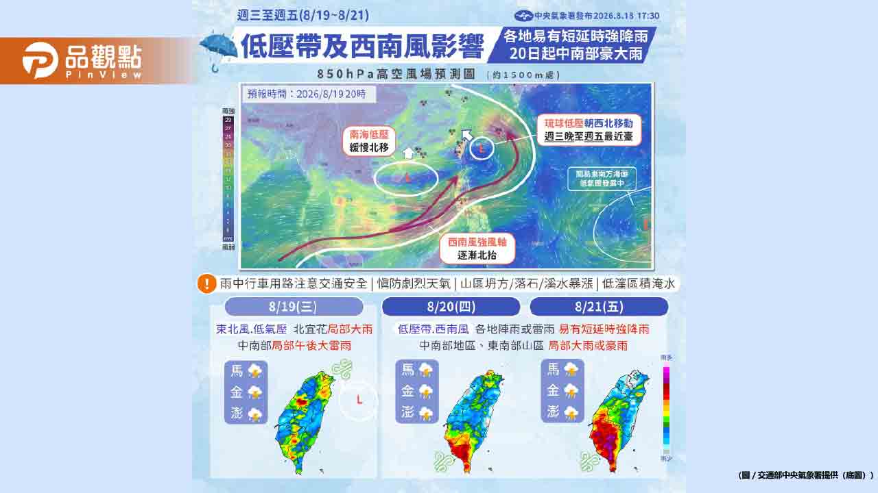 連炸7天雨彈轟全台!沙德爾颱風恐增強為強颱 接力發威